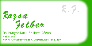 rozsa felber business card