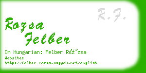 rozsa felber business card